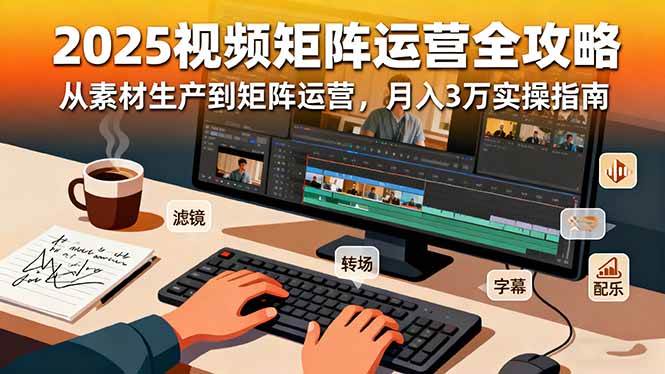 （16333期）2025短视频矩阵运营全攻略：从素材生产到矩阵运营，月入3万实操指南-云动网创-专注网络创业项目推广与实战，致力于打造一个高质量的网络创业搞钱圈子。