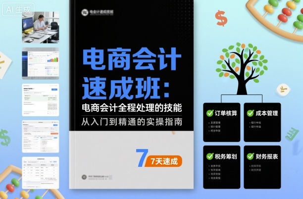 电商会计速成班，电商会计全程处理的技能-云动网创-专注网络创业项目推广与实战，致力于打造一个高质量的网络创业搞钱圈子。