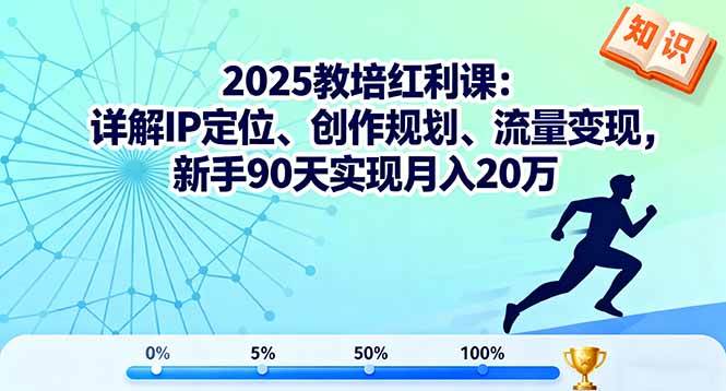 （16178期）2025教培红利课：详解IP定位、创作规划、流量变现，新手90天实现月入20万-云动网创-专注网络创业项目推广与实战，致力于打造一个高质量的网络创业搞钱圈子。