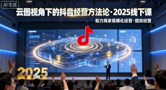 云图视角下的抖音经营方法论，2025线下课，助力商家规模化经营，提效经营（录音+字幕）-云动网创-专注网络创业项目推广与实战，致力于打造一个高质量的网络创业搞钱圈子。