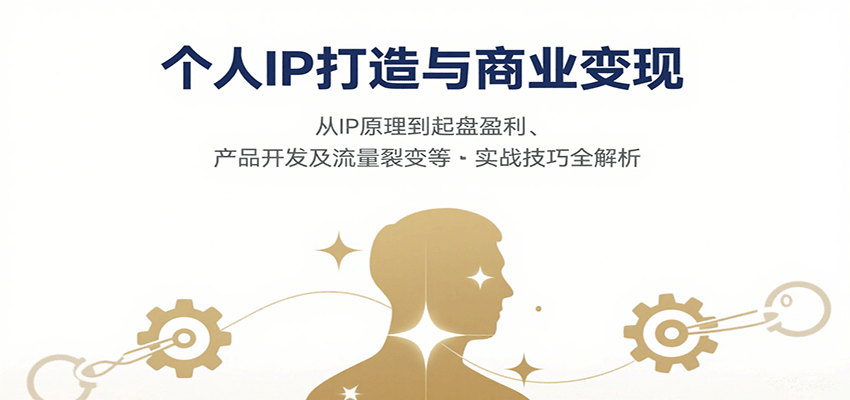 个人IP打造与商业变现，从IP原理到起盘盈利、产品开发及流量裂变等实战技巧全解析-云动网创-专注网络创业项目推广与实战，致力于打造一个高质量的网络创业搞钱圈子。