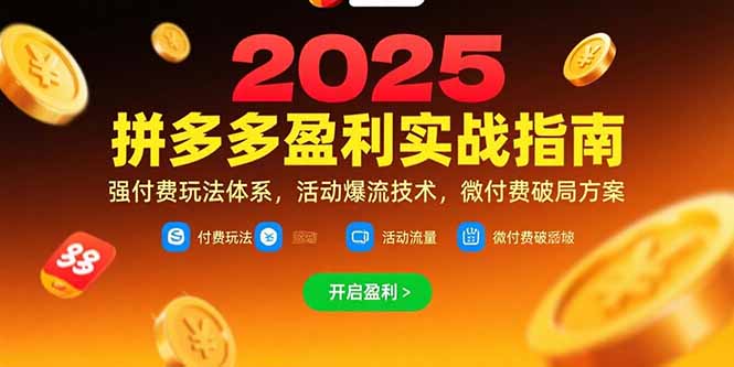 拼多多盈利实战指南，强付费玩法，活动爆流技术，微付费破局方案(更新7月-云动网创-专注网络创业项目推广与实战，致力于打造一个高质量的网络创业搞钱圈子。