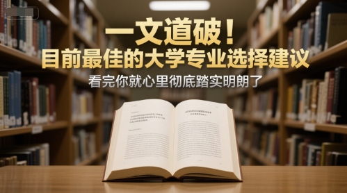 付费文章：一文道破！目前最佳的大学专业选择建议，看完你就心里彻底踏实明朗了-云动网创-专注网络创业项目推广与实战，致力于打造一个高质量的网络创业搞钱圈子。