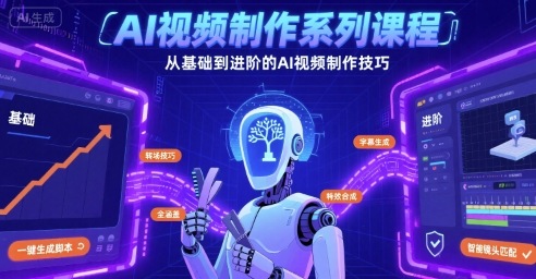 AI视频制作系列课程，从基础到进阶的AI视频制作技巧全涵盖-云动网创-专注网络创业项目推广与实战，致力于打造一个高质量的网络创业搞钱圈子。