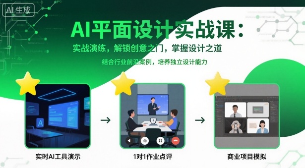 AI平面设计实战课，实战演练，解锁创意之门，掌握设计之道-云动网创-专注网络创业项目推广与实战，致力于打造一个高质量的网络创业搞钱圈子。