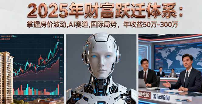 （16217期）2025年财富跃迁体系：掌握房价波动,AI赛道,国际局势，年收益50万-300万-云动网创-专注网络创业项目推广与实战，致力于打造一个高质量的网络创业搞钱圈子。