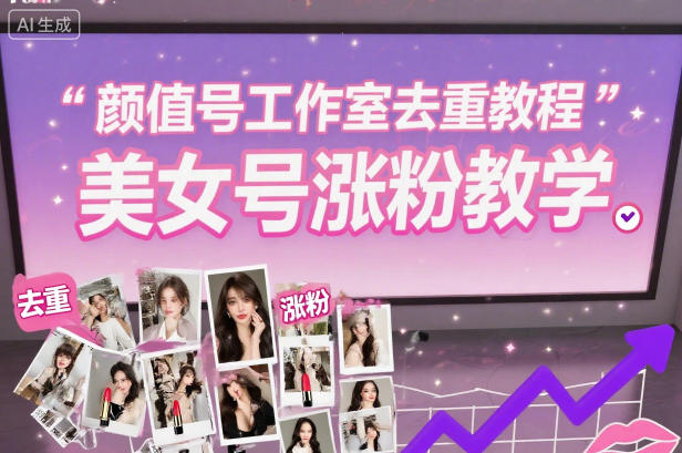 颜值号工作室去重教程，美女号涨粉教学-云动网创-专注网络创业项目推广与实战，致力于打造一个高质量的网络创业搞钱圈子。