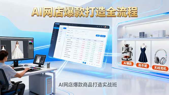 （16326期）AI网店爆款商品打造实战班：AI技术实现商品图智能处理，快速搭建AI网店-云动网创-专注网络创业项目推广与实战，致力于打造一个高质量的网络创业搞钱圈子。