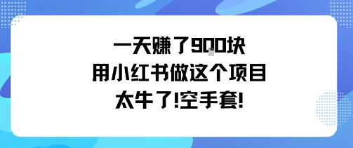一天挣了9张用小红书做这个项目太牛了，空手套-云动网创-专注网络创业项目推广与实战，致力于打造一个高质量的网络创业搞钱圈子。