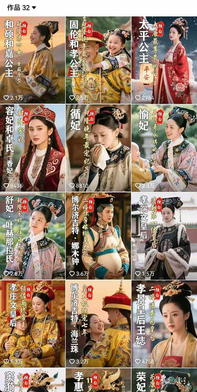 （15927期）历史女性人物创作课：独白文案+AI克隆+蒙版剪辑，3个月涨粉22w+副业月入3w-云动网创-专注网络创业项目推广与实战，致力于打造一个高质量的网络创业搞钱圈子。