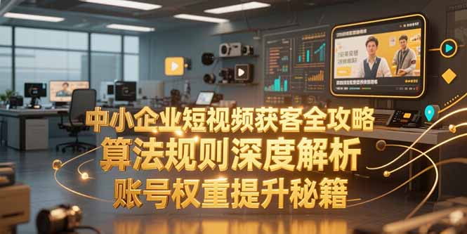 中小企业短视频获客全攻略，算法规则深度解析，账号权重提升秘籍-云动网创-专注网络创业项目推广与实战，致力于打造一个高质量的网络创业搞钱圈子。