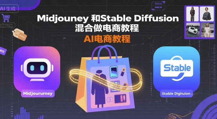 Midjourney和Stable Diffusion混合做电商教程-ai电商教程-云动网创-专注网络创业项目推广与实战，致力于打造一个高质量的网络创业搞钱圈子。
