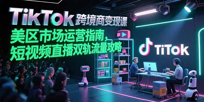 TikTok跨境电商变现课，美区市场运营指南，短视频直播双轨流量攻略-云动网创-专注网络创业项目推广与实战，致力于打造一个高质量的网络创业搞钱圈子。