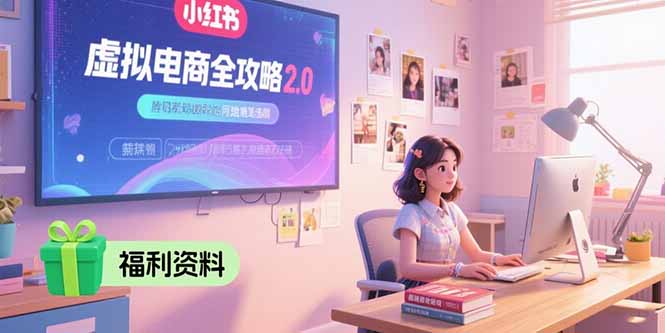 虚拟电商全攻略2.0，开店选品实操流程，账号定位、货源发布、笔记发布技巧-云动网创-专注网络创业项目推广与实战，致力于打造一个高质量的网络创业搞钱圈子。