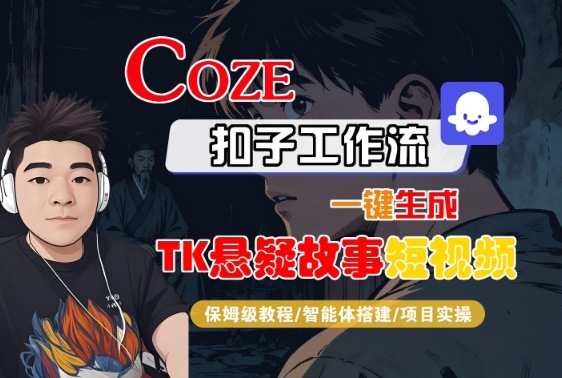 Coze扣子智能体工作流一键生成“TK悬疑故事“短视频，全流程保姆级教学-云动网创-专注网络创业项目推广与实战，致力于打造一个高质量的网络创业搞钱圈子。