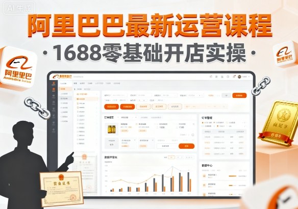 阿里巴巴最新运营课程，1688零基础开店实操-云动网创-专注网络创业项目推广与实战，致力于打造一个高质量的网络创业搞钱圈子。