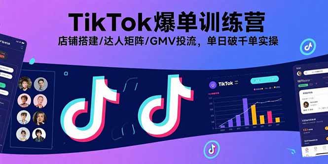 （15920期）TikTok爆单训练营，店铺搭建/达人矩阵/GMV投流，单日破千单实操-云动网创-专注网络创业项目推广与实战，致力于打造一个高质量的网络创业搞钱圈子。