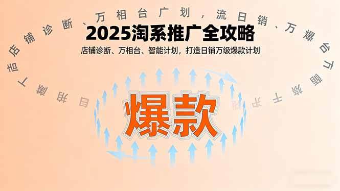 （16067期）2025淘系推广全攻略，店铺诊断、万相台、智能计划，打造日销万级爆款计划-云动网创-专注网络创业项目推广与实战，致力于打造一个高质量的网络创业搞钱圈子。