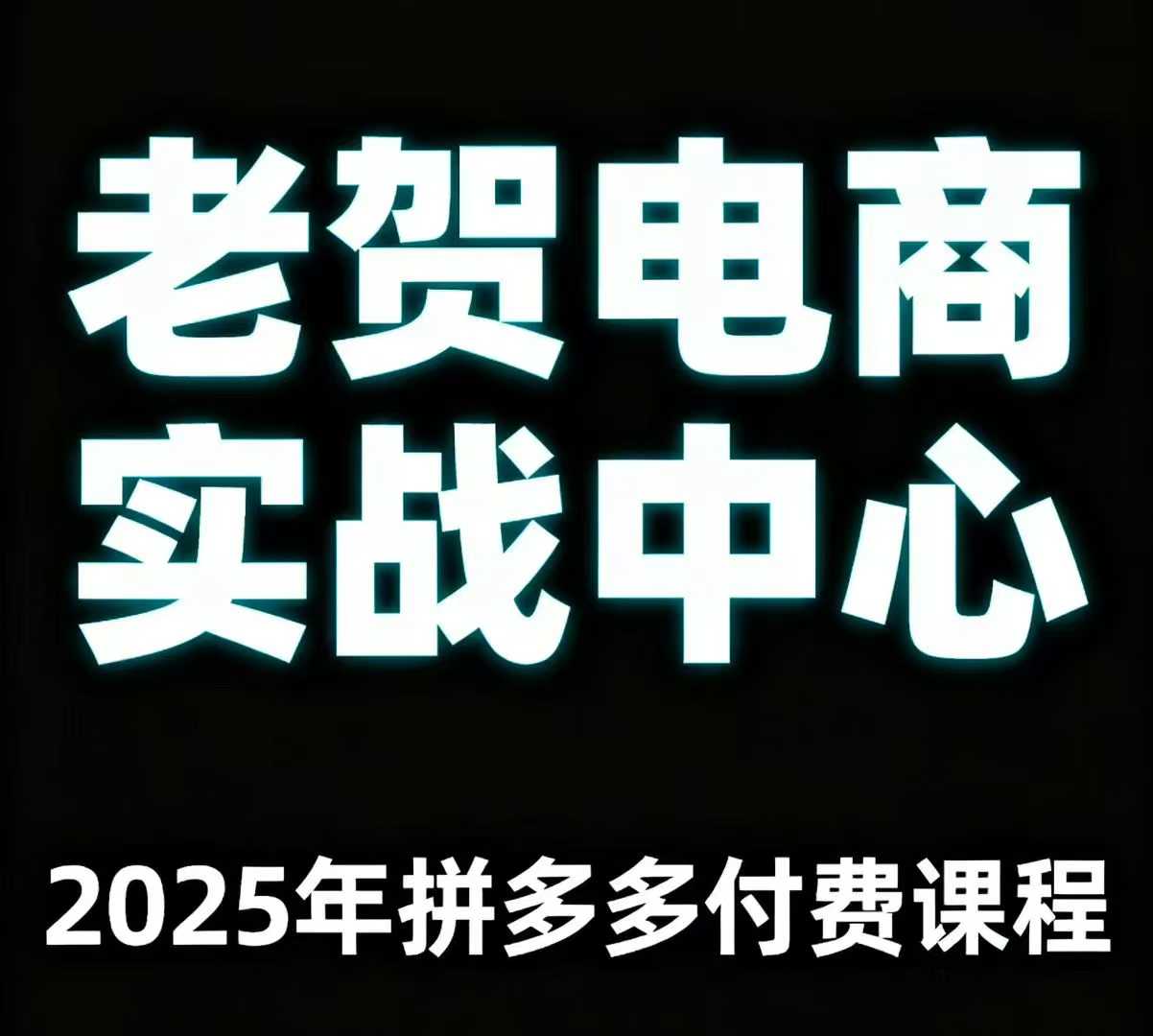 老贺电商2025年拼多多付费课程，用通俗易懂的方法告诉你多多怎么玩-云动网创-专注网络创业项目推广与实战，致力于打造一个高质量的网络创业搞钱圈子。