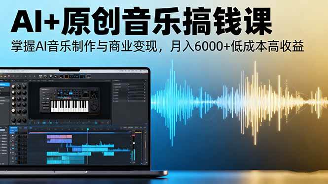 （16324期）AI+原创音乐搞钱课：掌握AI音乐制作与商业变现，月入6000+低成本高收益-云动网创-专注网络创业项目推广与实战，致力于打造一个高质量的网络创业搞钱圈子。