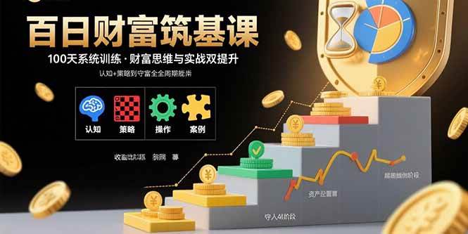 （15874期）百日财富筑基课：认知+策略+实操+案例拆解 实现从创富到守富全周期能力-云动网创-专注网络创业项目推广与实战，致力于打造一个高质量的网络创业搞钱圈子。
