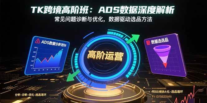 （15809期）TK跨境高阶班：ADS数据深度解析，常见问题诊断与优化，数据驱动选品方法-云动网创-专注网络创业项目推广与实战，致力于打造一个高质量的网络创业搞钱圈子。