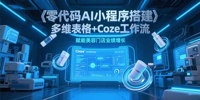 零代码AI小程序搭建，多维表格+Coze工作流，赋能美容门店业绩增长-云动网创-专注网络创业项目推广与实战，致力于打造一个高质量的网络创业搞钱圈子。
