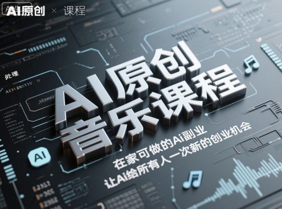 AI原创音乐课程，在家可做的Ai副业，让Ai给所有人一次新的创业机会-云动网创-专注网络创业项目推广与实战，致力于打造一个高质量的网络创业搞钱圈子。