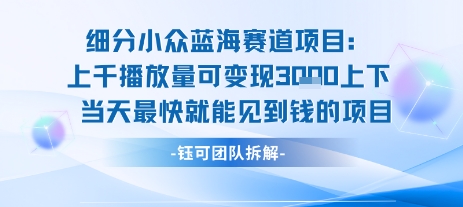 小众蓝海赛道项目：当天变现1k+适合新手操作 +适合长期玩-云动网创-专注网络创业项目推广与实战，致力于打造一个高质量的网络创业搞钱圈子。